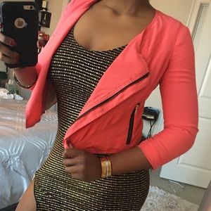 Sporty Cropped Hot Pink Jacket
